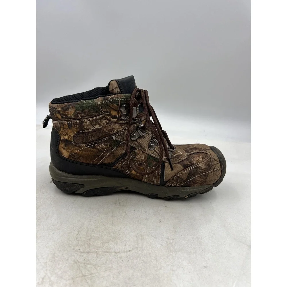 Realtree Xtra Boots Shoes Boys Size 5 Camouflage Hiking Outdoor Trail Brown Camo